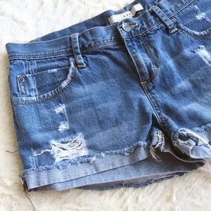 F21 Distressed Cut-Off Jean Shorts