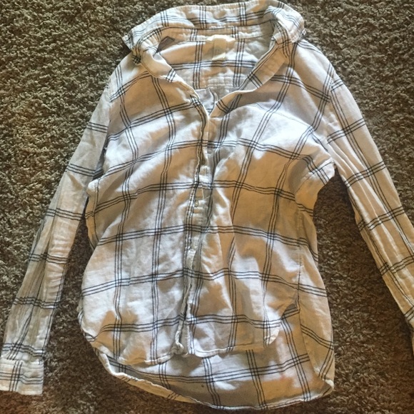 H&M plaid print button down