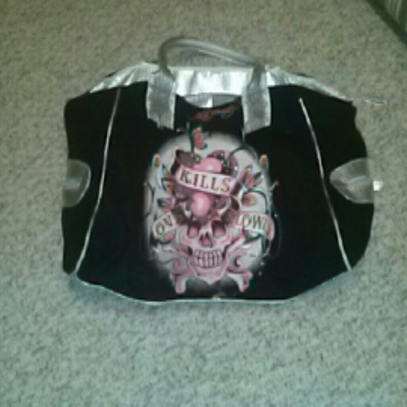 Ed Hardy 'love kills slowly' bag