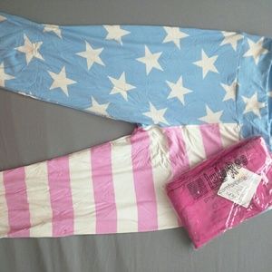Lularoe TC 4th of July leggings two pairs