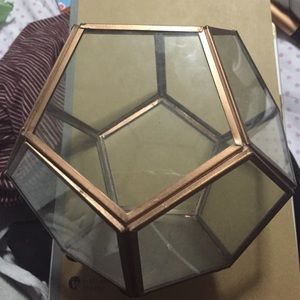 Hexagon glass container