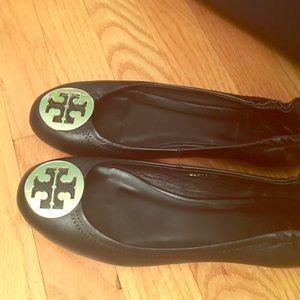 Authentic black Tory burch ballet flat size 8.5