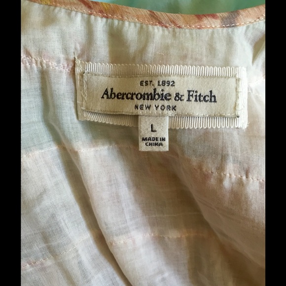 A&F flower ruffle tank peach - Picture 4 of 4
