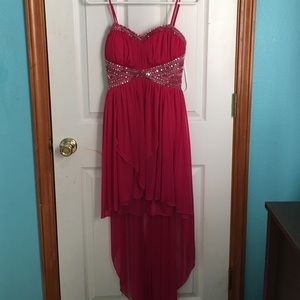 Fuchsia pink, size 3 prom dress,