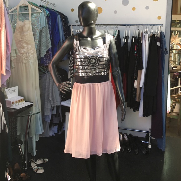 Fun sequin and chiffon summer dress