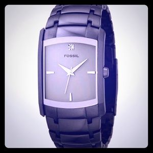 Fossil Gray Diamond men's dress watch
