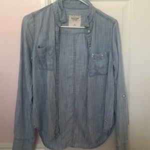 Abercrombie denim cardigan