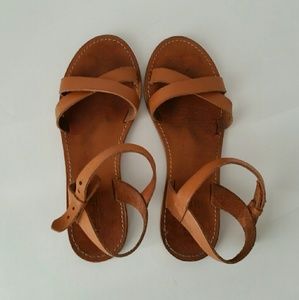 Madewell Boardwalk Crisscross Leather Sandals