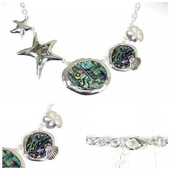 Abalone Shell Starfish Necklace Set - Picture 5 of 11