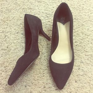 Black suede heels