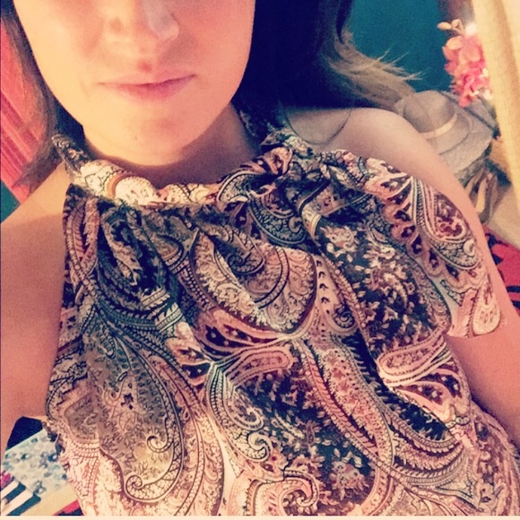 Forever Heather  Tops - Paisley Tie blouse