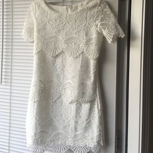 Winter White Lace Dress
