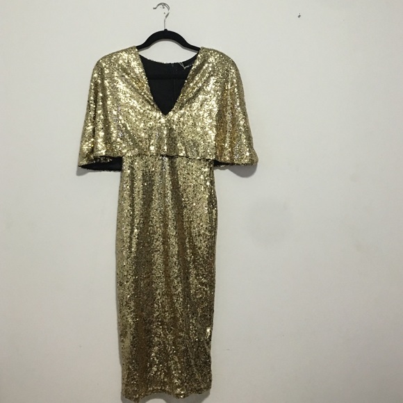 Sequence gold dress