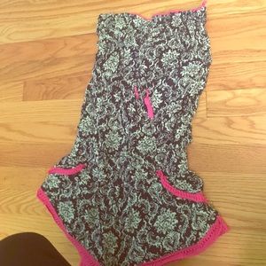 Navy white pink vintage Havana romper strapless