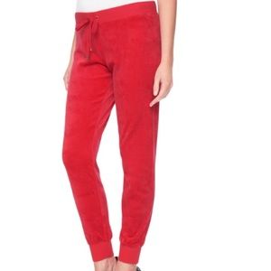 Red juicy couture velour bottoms size small