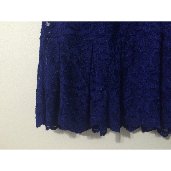 Calvin Klein Royal Blue Lace Flapper Style Dress - Picture 3 of 4