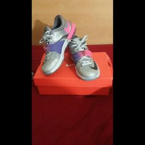 kD Nikes V11 AS (GS) gray, purple,pink