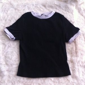 Black and White Brandy Top