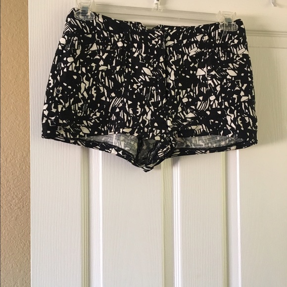 White and black shorts