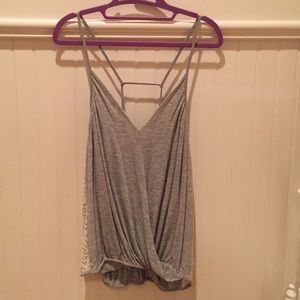Free People Drape Grey Crochet Top