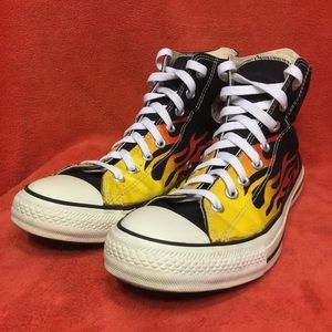 CONVERSE ALL STAR high top Hot Rod FLAMES mens 11 CONVERSE ALL STAR high top Hot Rod FLAMES mens 11