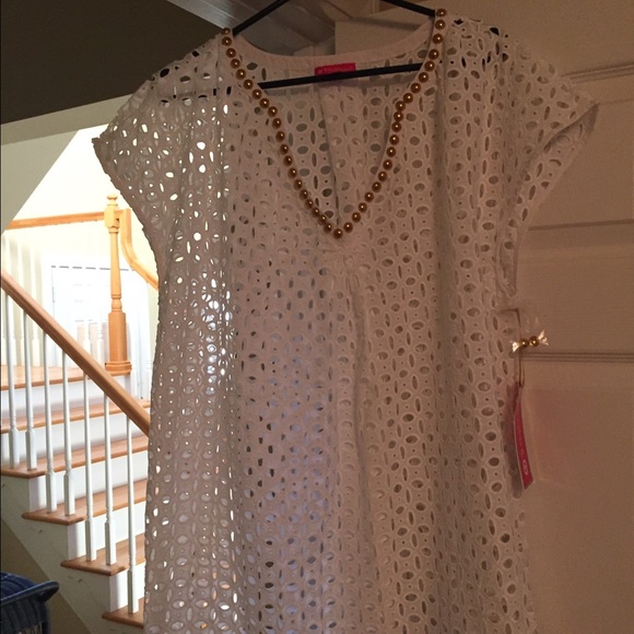Lilly for Target White Eyelet Coverup Plus 1X