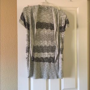 Dark and light grey cardigan