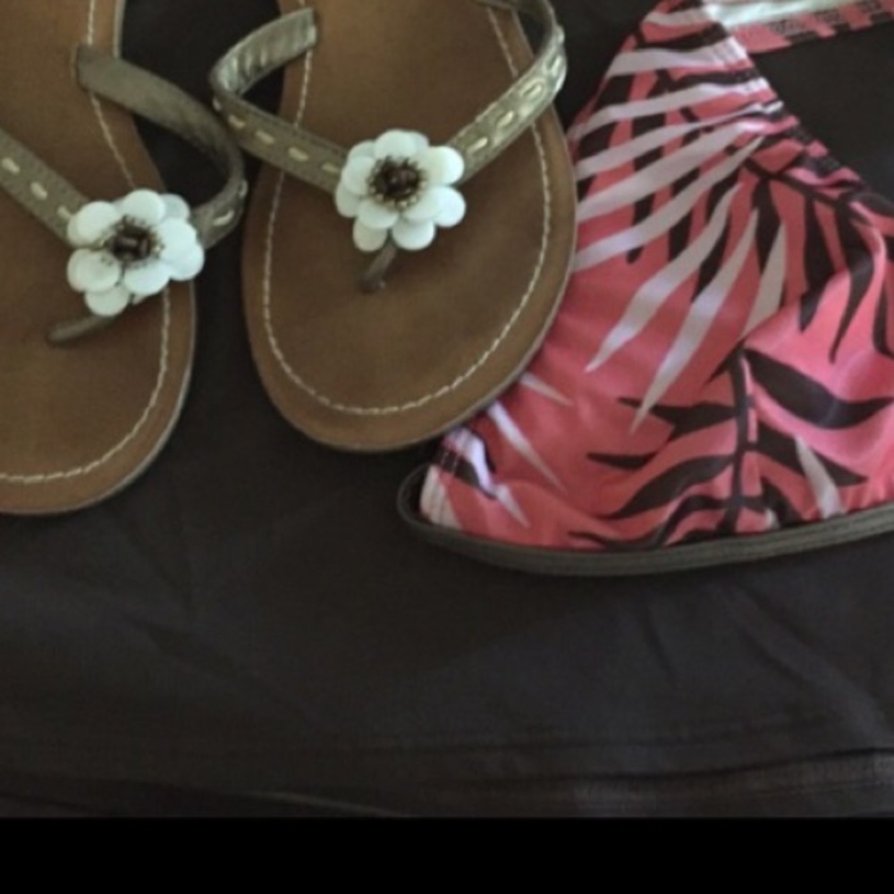 Swim skirt cover-all in color brown.