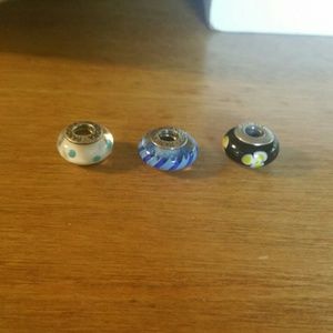 3 pandora beads