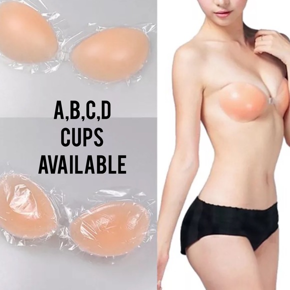 💕SILICONE ADHESIVE STICK ON BRA-BACKLESS-REUSABLE - Picture 1 of 4