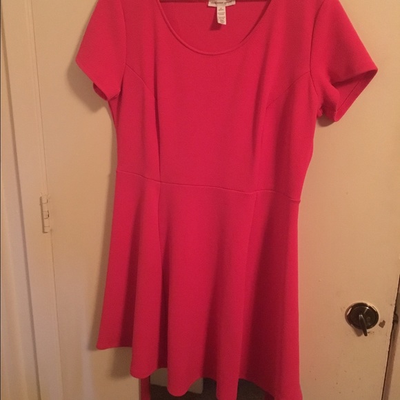 Hot pink skater dress