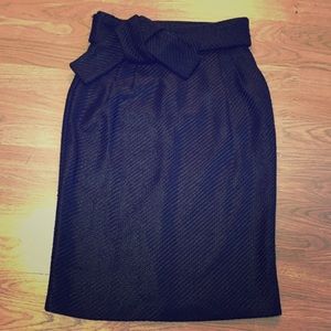 Valentino Pencil Skirt w/ Bow Belt Sz 4