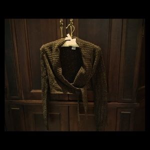 Sparkly wrap-around cardigan.