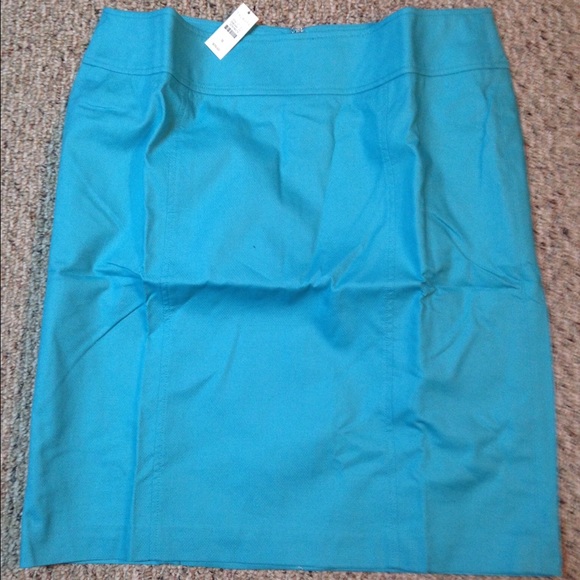 Turquoise pencil skirt