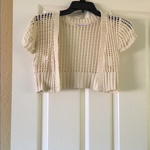 Beige short sleeve jacket