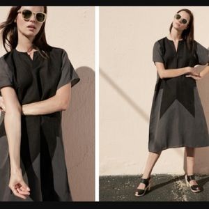 Emerson Fry Star Caftan Charcoal Linen Dress