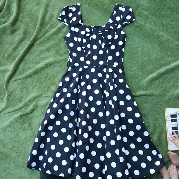 New Pinup Rockabilly Swing dress polka dot - Picture 1 of 4