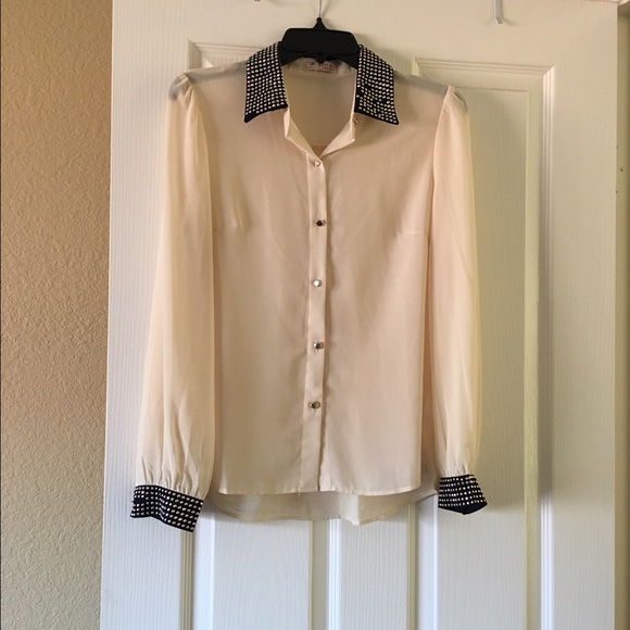 Embellished beige top