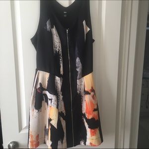 Abstract print a-line desss -plus size
