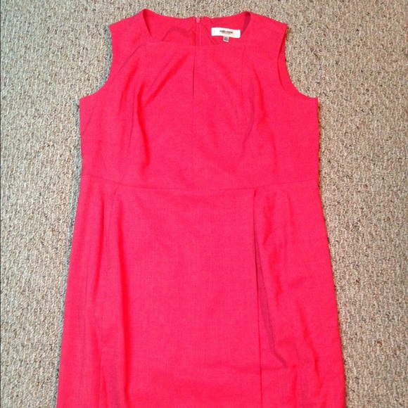 Dark coral shift dress