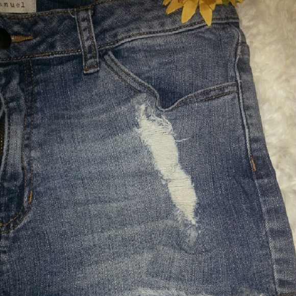 Denim Rhinestone Short - Picture 3 of 4