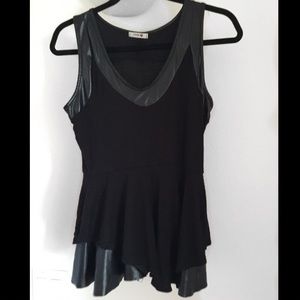 Black peplum top