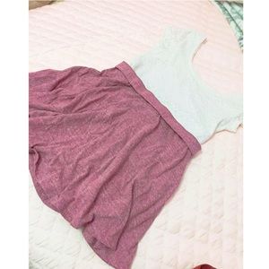 Burgendy A Line Skirt