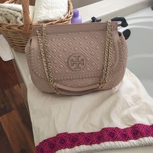 Authentic Tory Burch blush hand bag