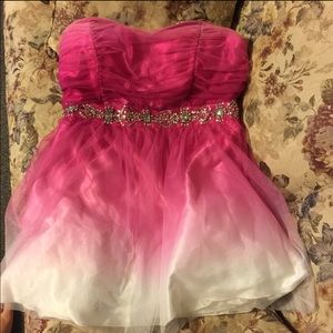 Pink and white ombré dress.