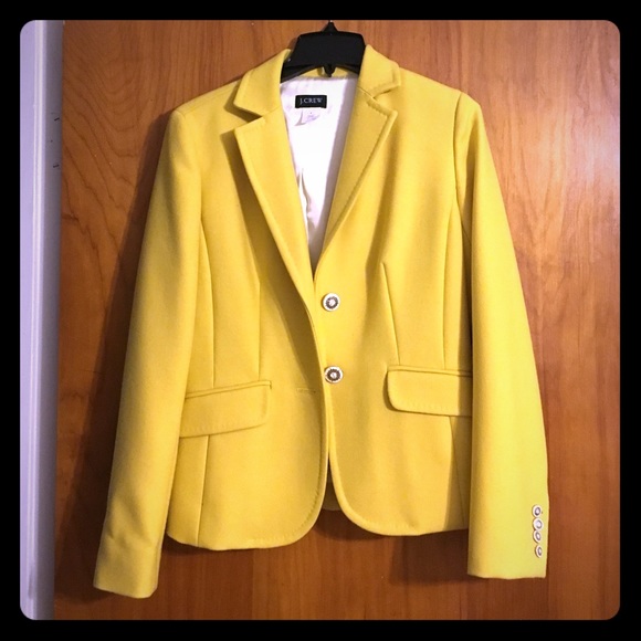 J. Crew yellow wool blazer sz 8