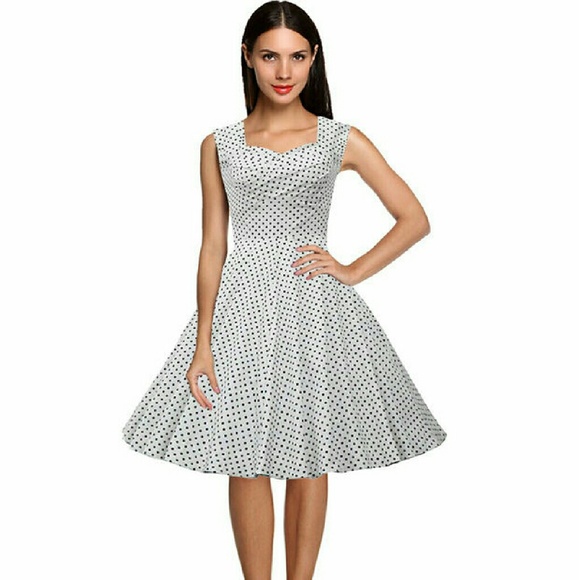 grey rockabilly dress Acevog | Dresses | Polka Dots branded