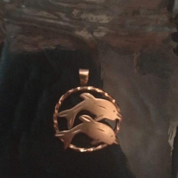 Real gold dolphin charm