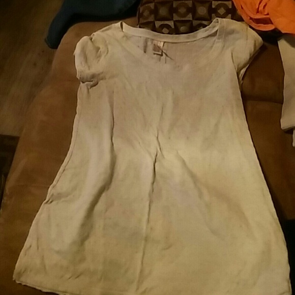 Rue 21 top. Heather gray and cream stripes - Picture 1 of 4