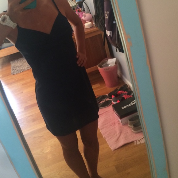 Navy blue mini dress